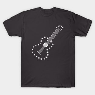 Acoustic Guitar (white print) T-Shirt